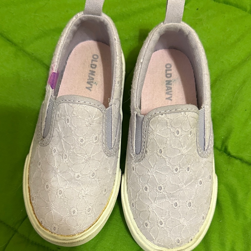 Old Navy Kids Floral Slip-On Sneakers - Light purple